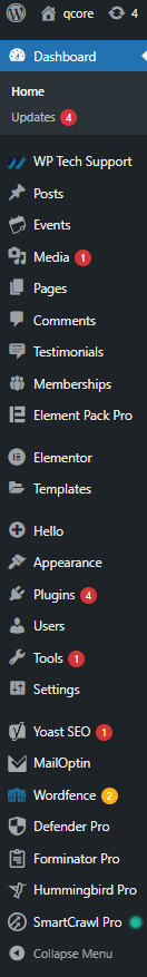 Dashboard screenshot